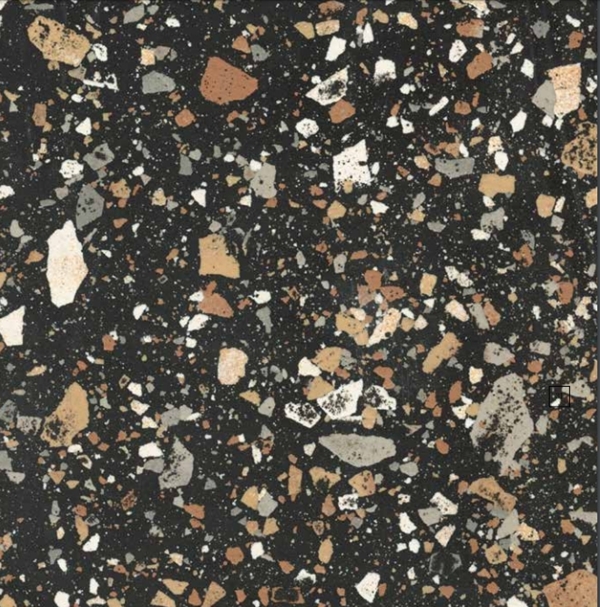 BROWN-BLACK OUTDOOR LARGE PORCELAIN CHIP TERRAZZO STYLE TILE