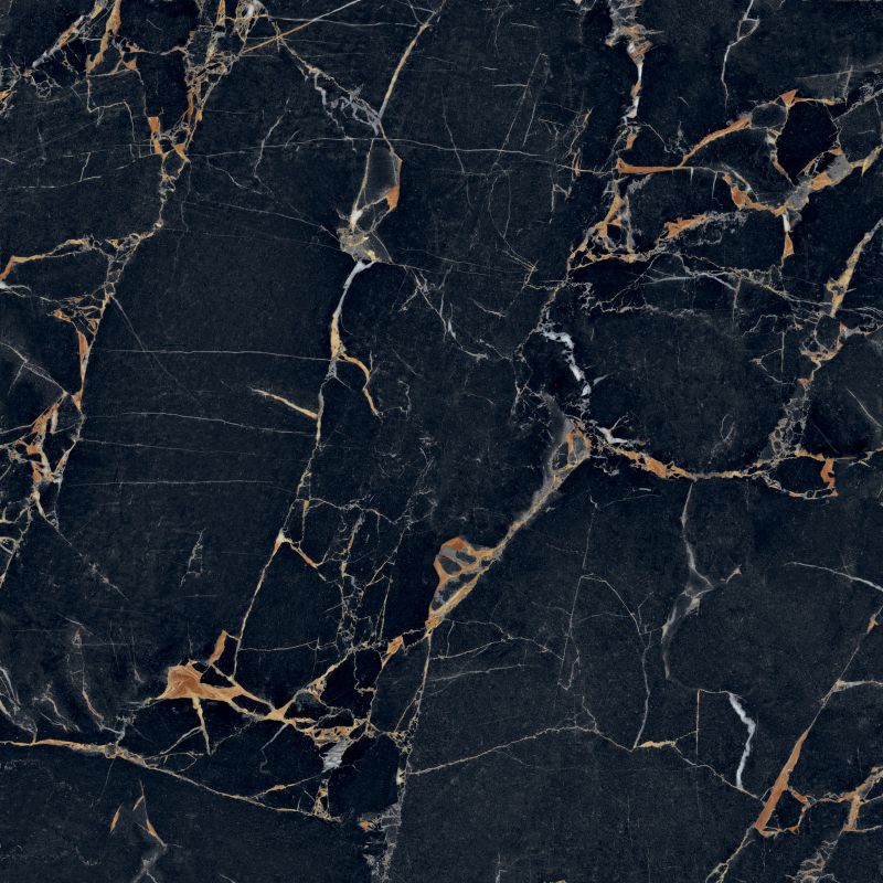 BLACK GOLD MARBLE LOOK GLOSS TILE