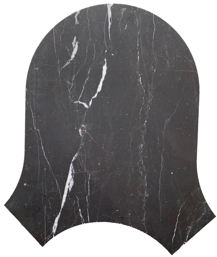 NERO MARQUINA BELL SHAPE HONED MARBLE