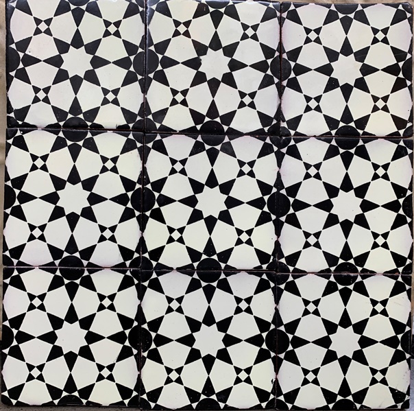 BLACK-CREAM ALGIERS GLOSS TALAVERA TILE