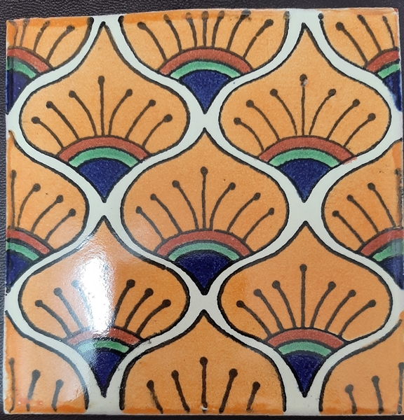 YELLOW LYREBIRD GLOSS TALAVERA TILE