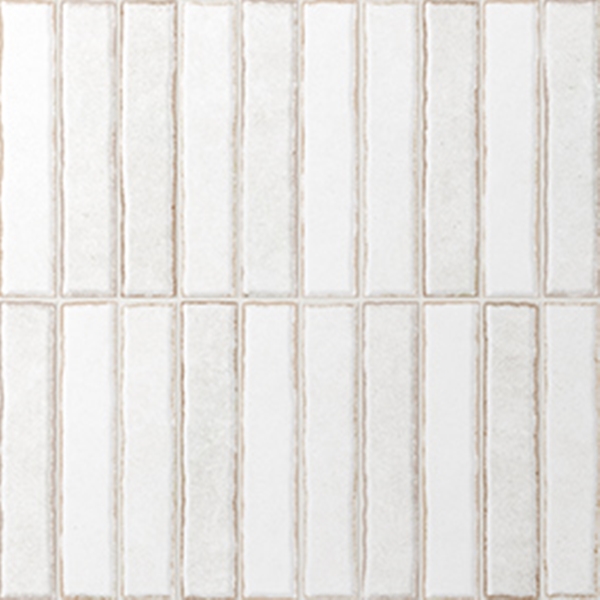 POWDER WHITE SATIN MATT RIVA FINGERS LOOK TILES