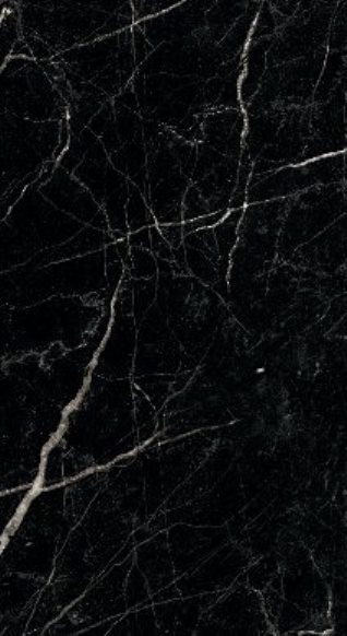 NERO-MARQUINA POLISHED MARBLE LOOK ELEGANT PORCELAIN TILE