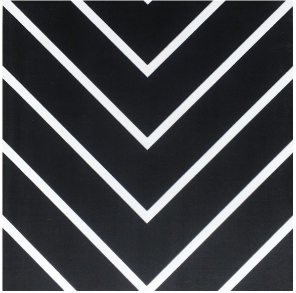 WHITE ON BLACK MATT LINES PORCELAIN TILE