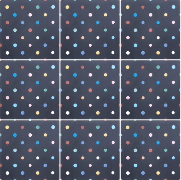 EBONY MULTI COLOUR DOTS CEMENT ENCAUSTIC