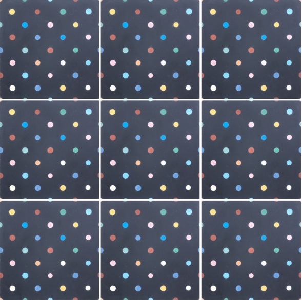 EBONY MULTI COLOUR DOTS CEMENT ENCAUSTIC