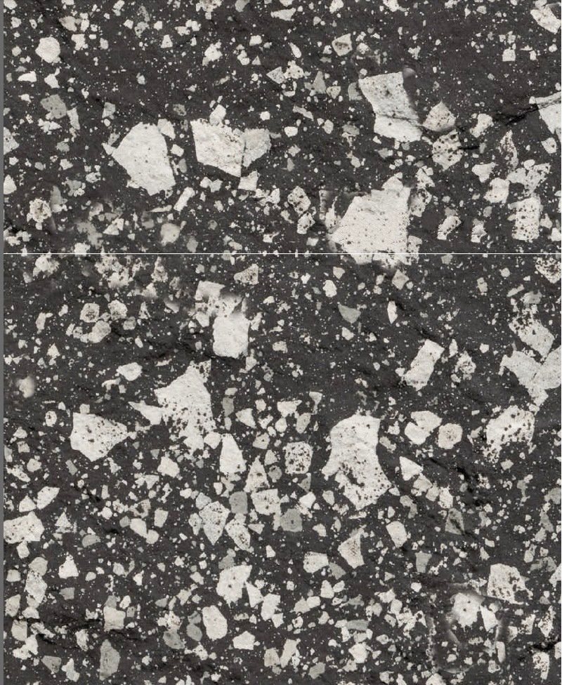 BLACK-GREY OUTDOOR LARGE PORCELAIN CHIP TERRAZZO STYLE TILE