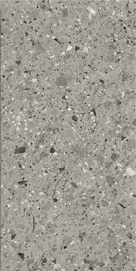 GREY MATT LARGE PORCELAIN CHIP TERRAZZO TILE