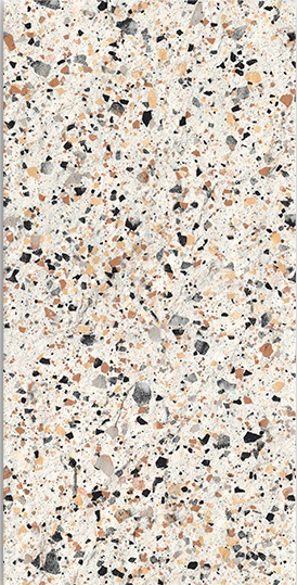 CORNSILK IVORY MATT LARGE PORCELAIN CHIP TERRAZZO TILE