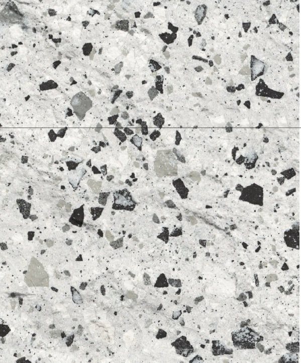 SILVER-GREY OUTDOOR LARGE PORCELAIN CHIP TERRAZZO TILE