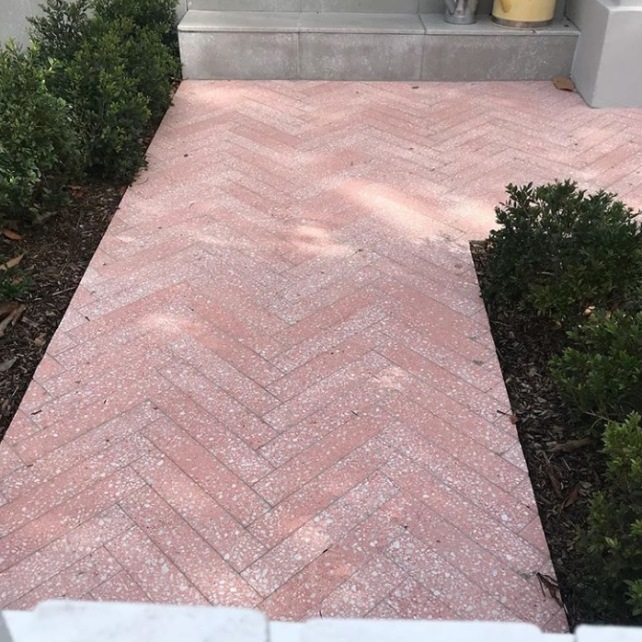 PINK TERRAZZO BAGUETTE CEMENT ENCAUSTIC TILE