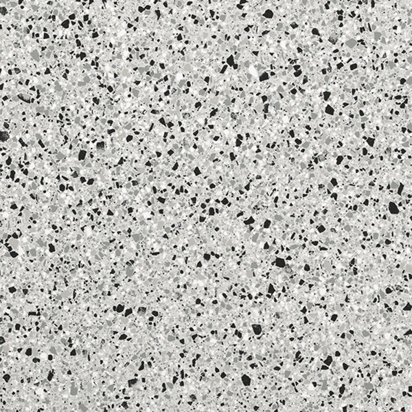 SILVER-GREY MATT SMALL PORCELAIN CHIP TERRAZZO TILE