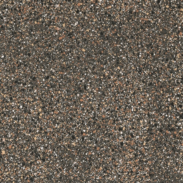 BROWN-BLACK MATT SMALL PORCELAIN CHIP TERRAZZO TILE