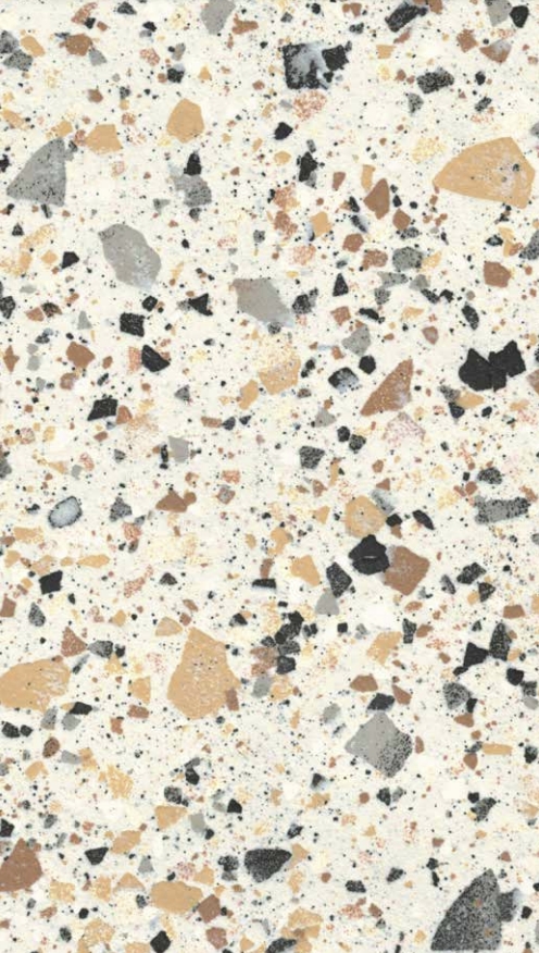 CORNSILK IVORY MATT LARGE PORCELAIN CHIP TERRAZZO TILE