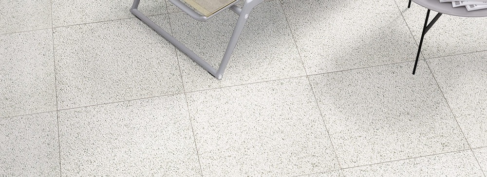 ZINC-GREY MATT SMALL PORCELAIN CHIP TERRAZZO TILE