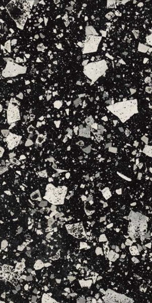 BLACK-GREY OUTDOOT LARGE PORCELAIN CHIP TERRAZZO STYLE TILE