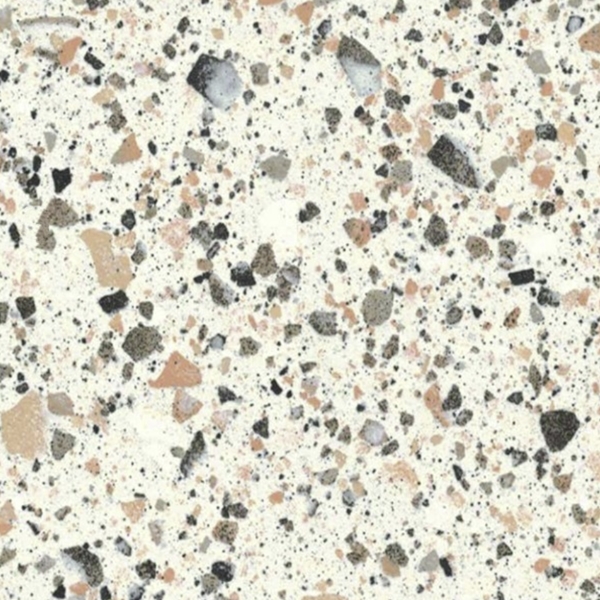 ROSE-PINK MATT LARGE PORCELAIN CHIP TERRAZZO TILE