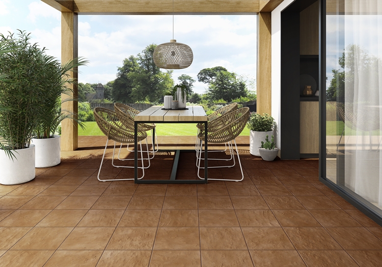 DARK COTTO IN/OUT TERRACOTTA LOOK PORCELAIN TILE