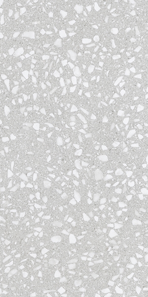 LIGHT GREY MATT TERRAZZO LOOK PORCELAIN TILE