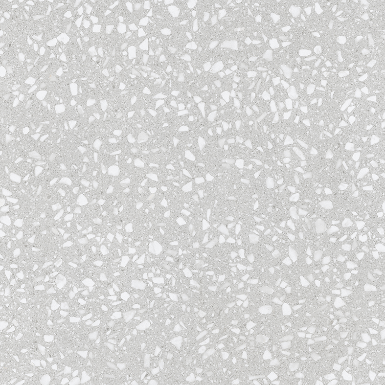 LIGHT GREY MATT TERRAZZO LOOK PORCELAIN TILE