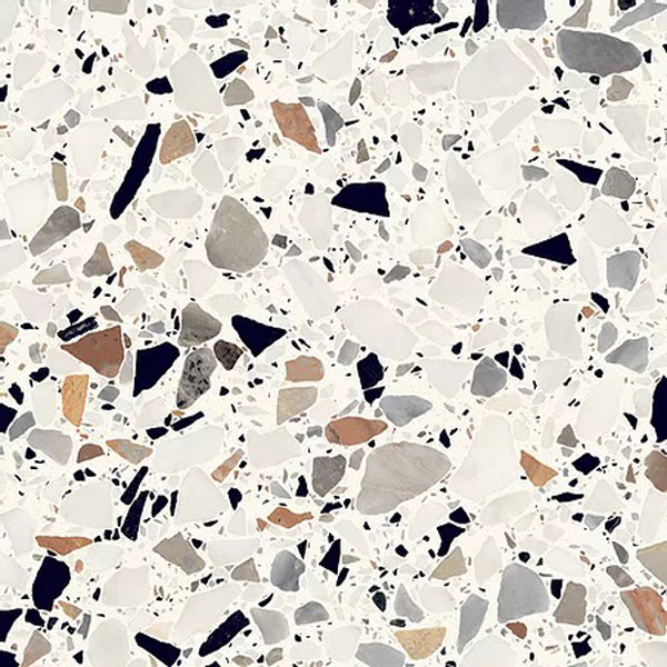 WHITE MATT TERRAZZO  LOOK PORCELIAN TILE