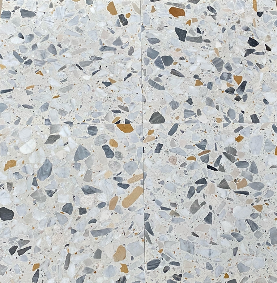 CIOTTOLO GREY HONED TERRAZZO TILE