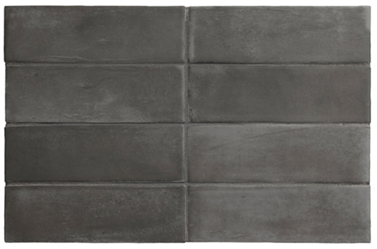 CHARCOAL BLACK VARIEGATED MATT SUBWAY TILE