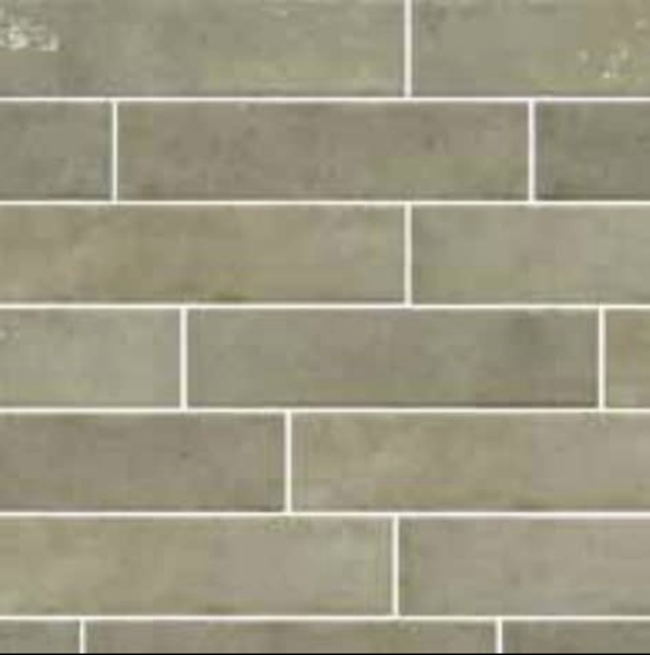 BEIGE GREY VARIEGATED TONES GLOSS SUBWAY TILE