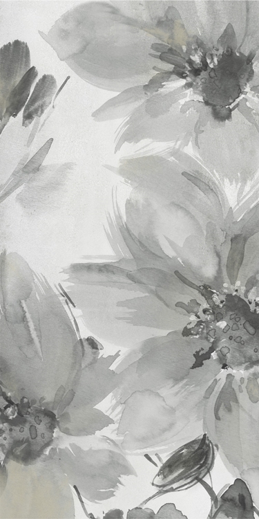 GREY SCALE HIBISCUS FLOWER DECOR