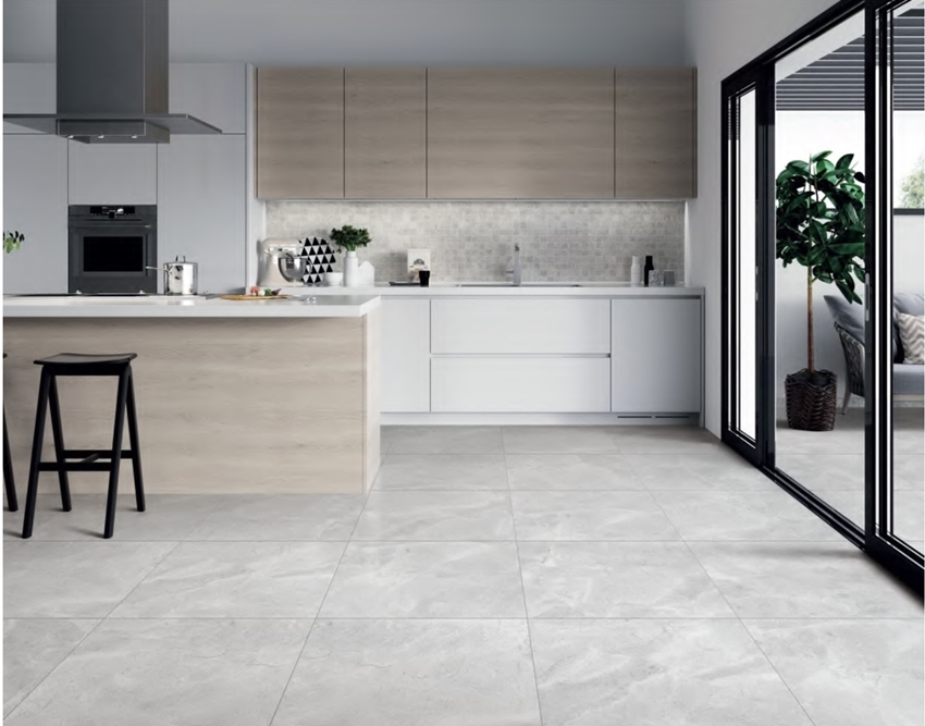 WHITE/GREY IN/OUT FINISH PORCELIAN TILE