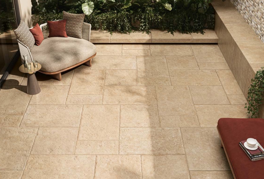 SAND BEIGE GRIP FRENCH PATTERN TILES