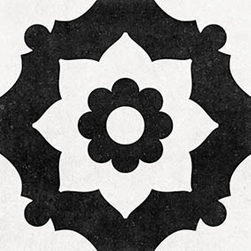 BLACK FIORE MATT ARTISAN ENCAUSTIC LOOK TILE