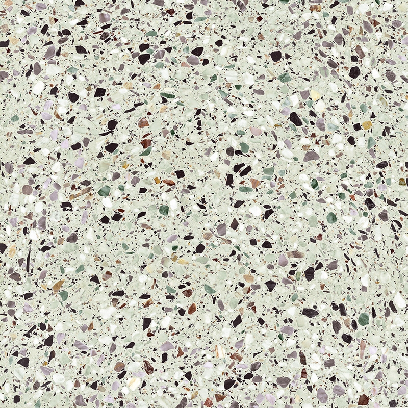 GREEN MATT TERRAZZO LOOK PORCELAIN