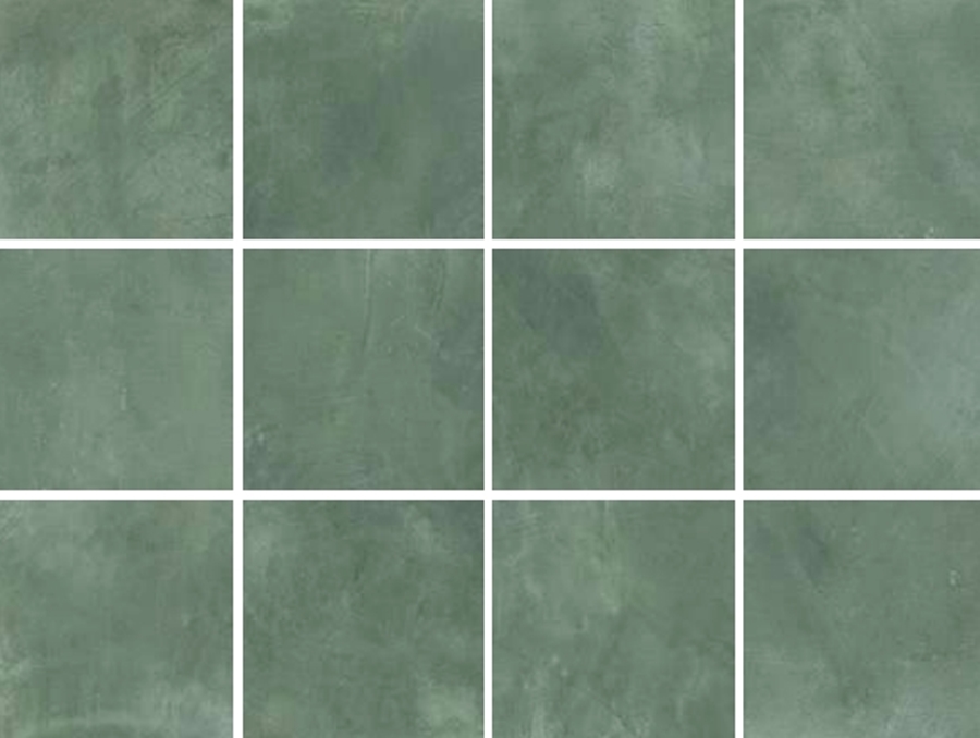 GREEN MATT ENCAUSTIC LOOK TILE