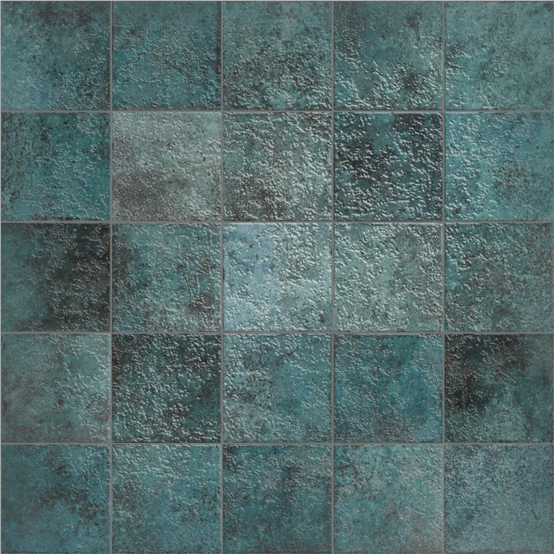 BLUE - GREEN GLOSS BALI STONE LOOK PORCELAIN TILE