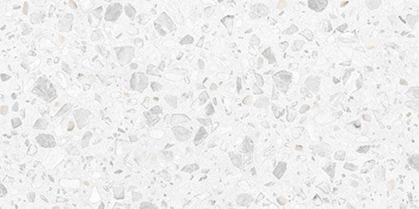 WHITE MATT TERRAZZO LOOK PORCELIAN TILE