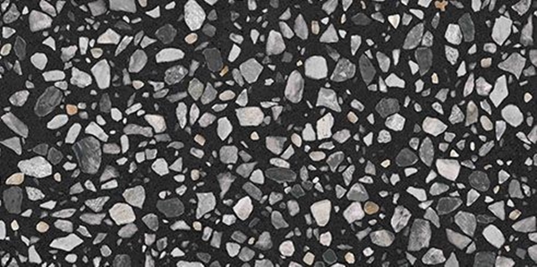 BLACK MULTI MATT TERRAZZO LOOK PORCELIAN TILE
