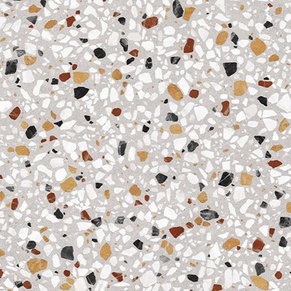 MULTICOLOUR MATT TERRAZZO LOOK PORCELIAN TILE