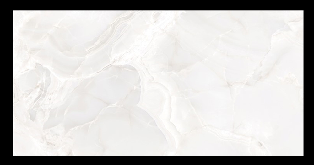 CRYSTAL WHITE POLISHED MARBLE LOOK PORCELAIN TILE