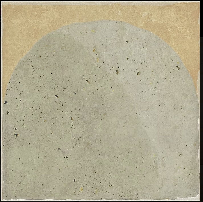 KHAKI GREEN  DECOR ON TERRACOTTA LOOK MATT PORCELAIN TILE
