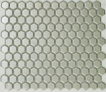 SILVER GLOSS HEXAGON MOSAIC TILE