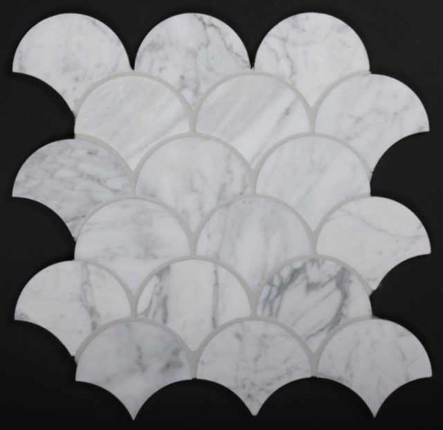 CARRARA HONED MARBLE FISHSCALE