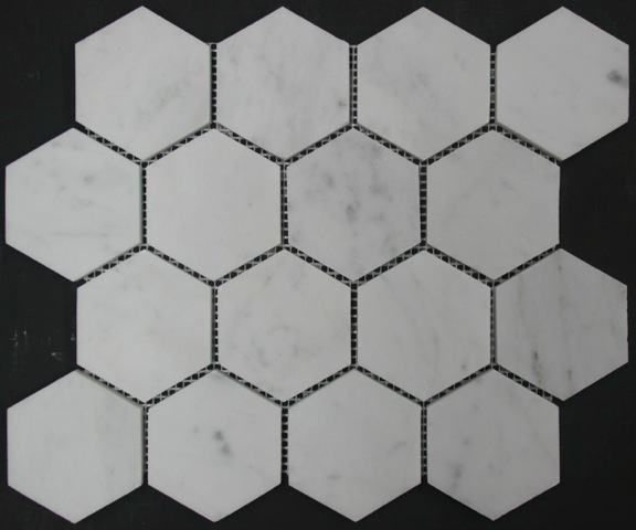 CARRARA HONED HEXAGONAL