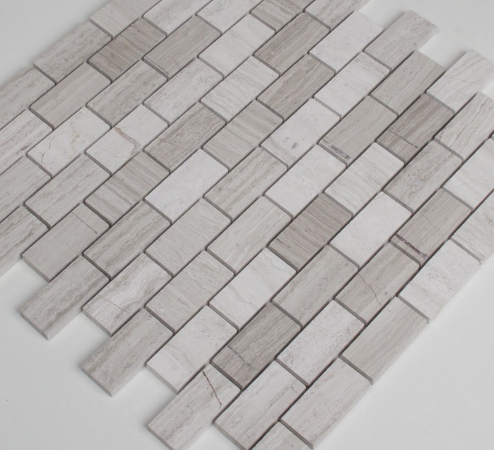 DRIFTWOOD LIMESTONE HONED MARBLE BRICK BOND MOSAIC