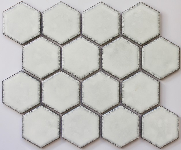 RUSTIC-WHITE HEXAGON IMPRESSION