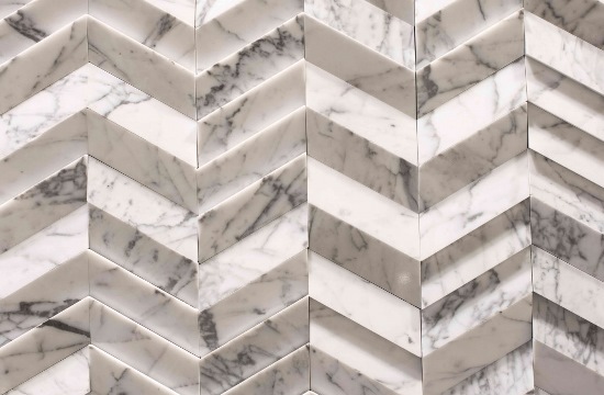 CARRARA VEIN POLISHED/HONED MARBLE WAVE ELABORATE