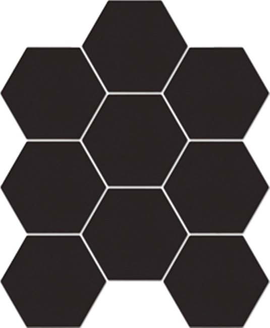 BLACK DECO GLOSS HEXAGON