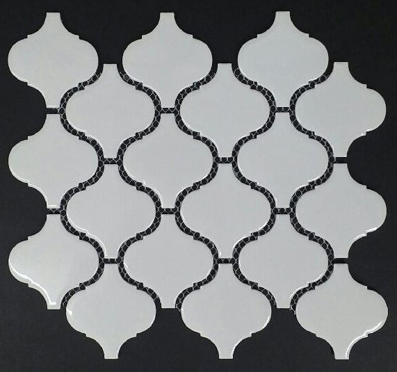 WHITE GLOSS LANTERN MOSAIC TILE