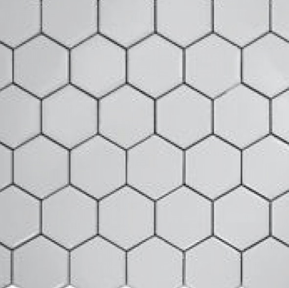 PEWTER GREY MATT HEXAGONAL