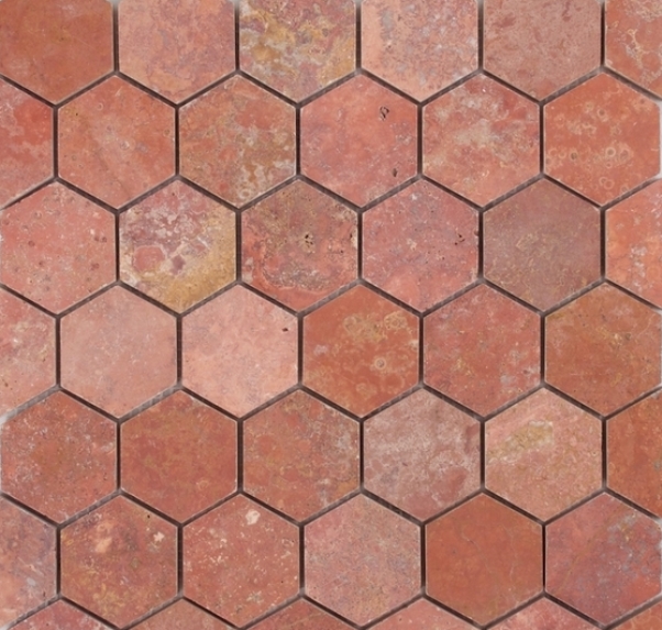 ROSE-TRAV HEXAGONAL HONED MARBLE